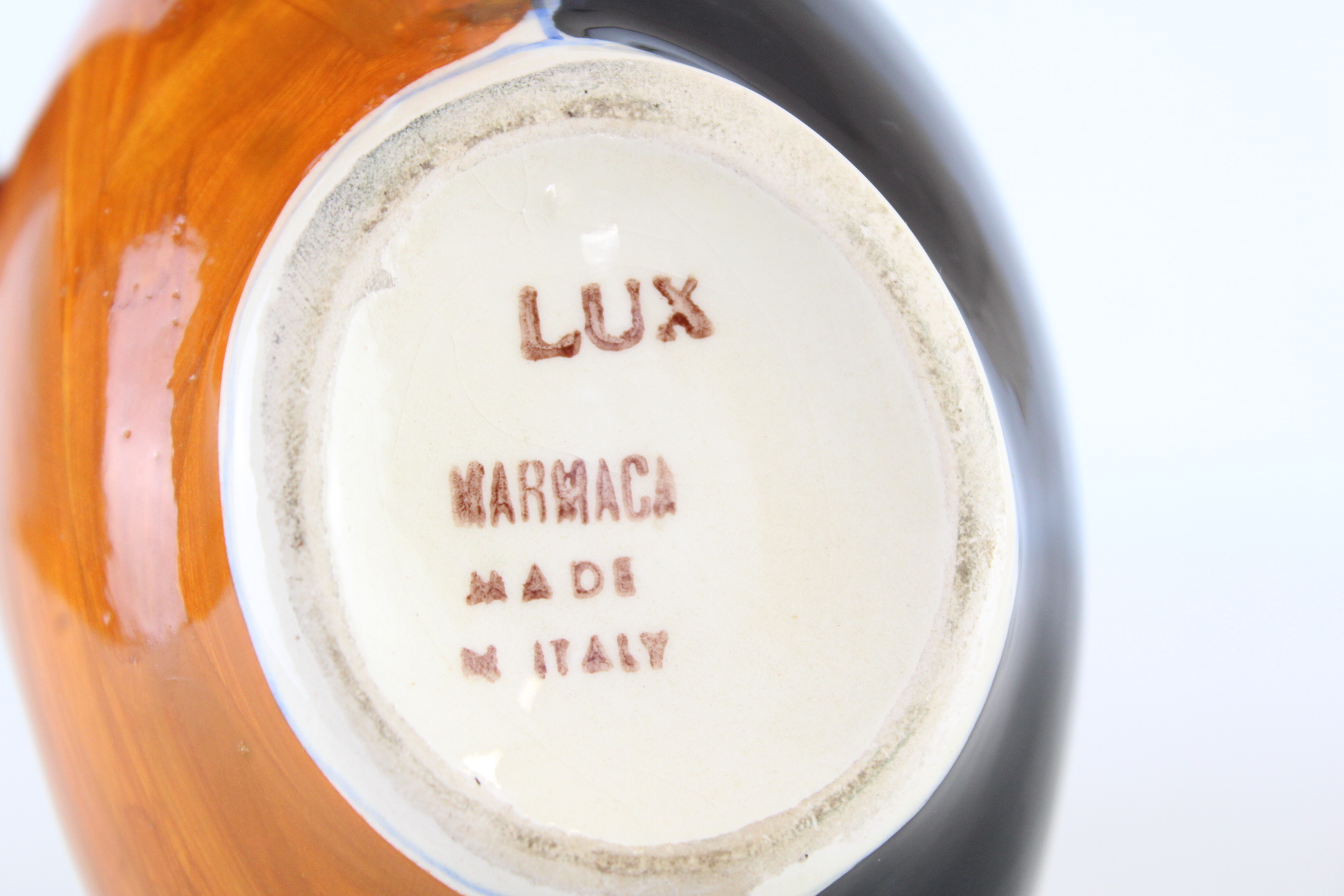 Lux Marmaca Italian Glazed Ceramic Gondola Decanter