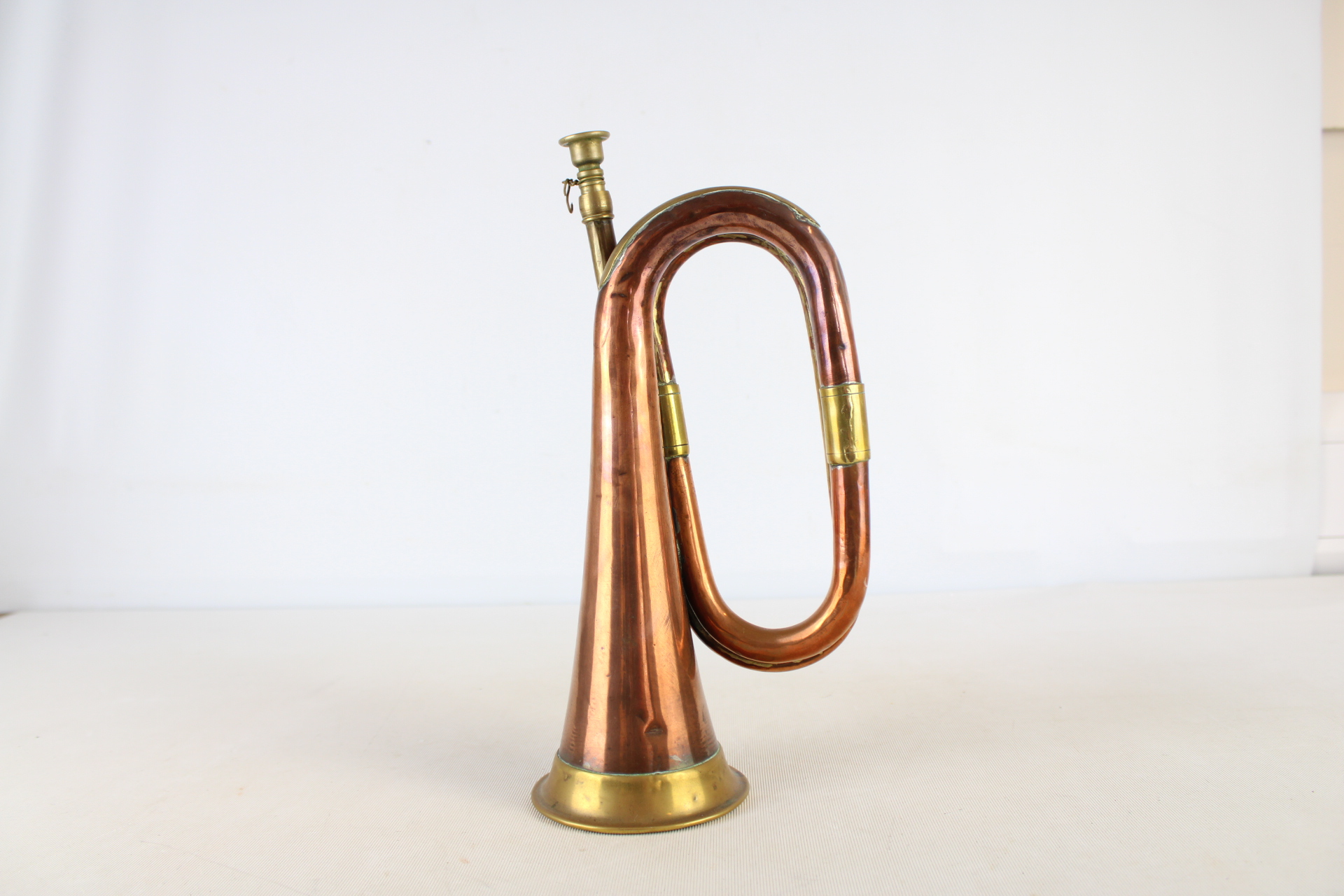 Antique Copper and Brass Bugle - Bell and body A.F