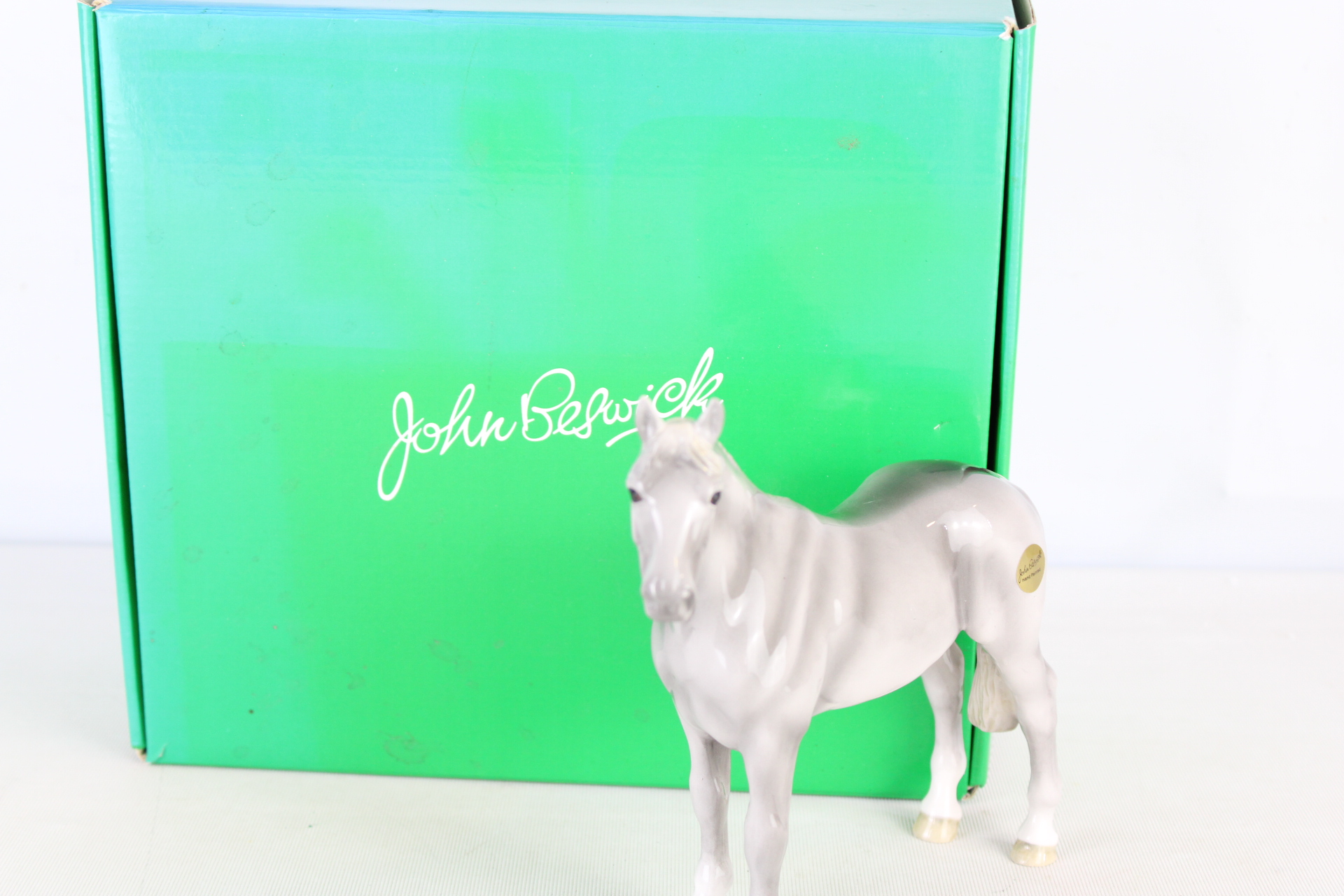 John Beswick Gray Porcelain Horse in Original Retail Box - Box A.F