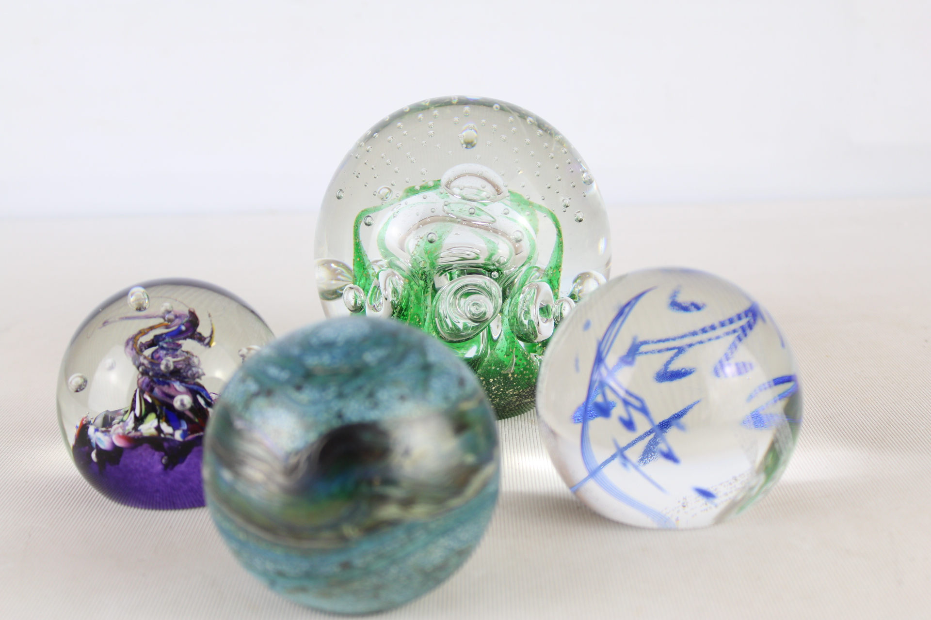 Four Art Glass Paperweights