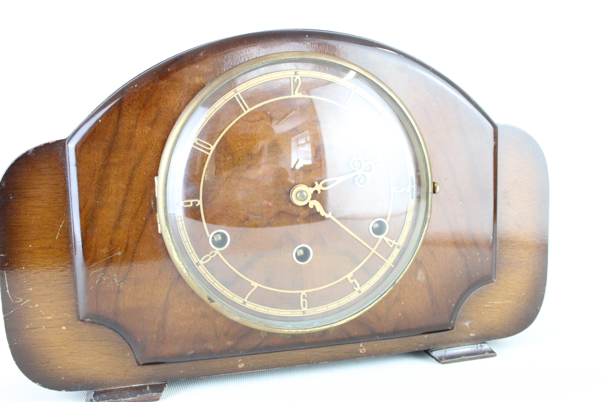 Mid-20th century wood mantel clock - Case A.F
