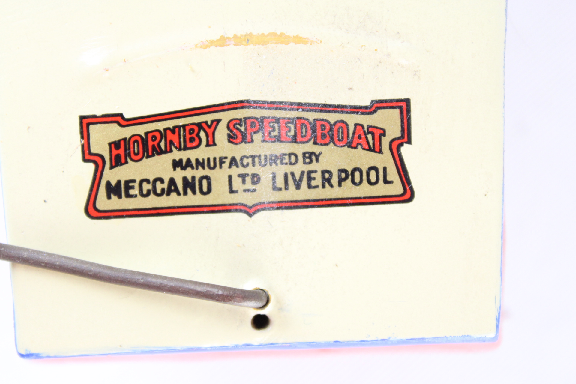 Meccano Hornby Tinplate Clockwork Speedboats - paint and metalwork A.F