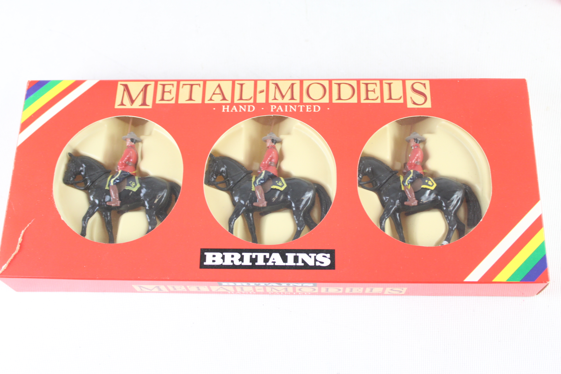 Britains Metal Royal Canadian Mounted Police Figures in Original Retail Box - Box A.F