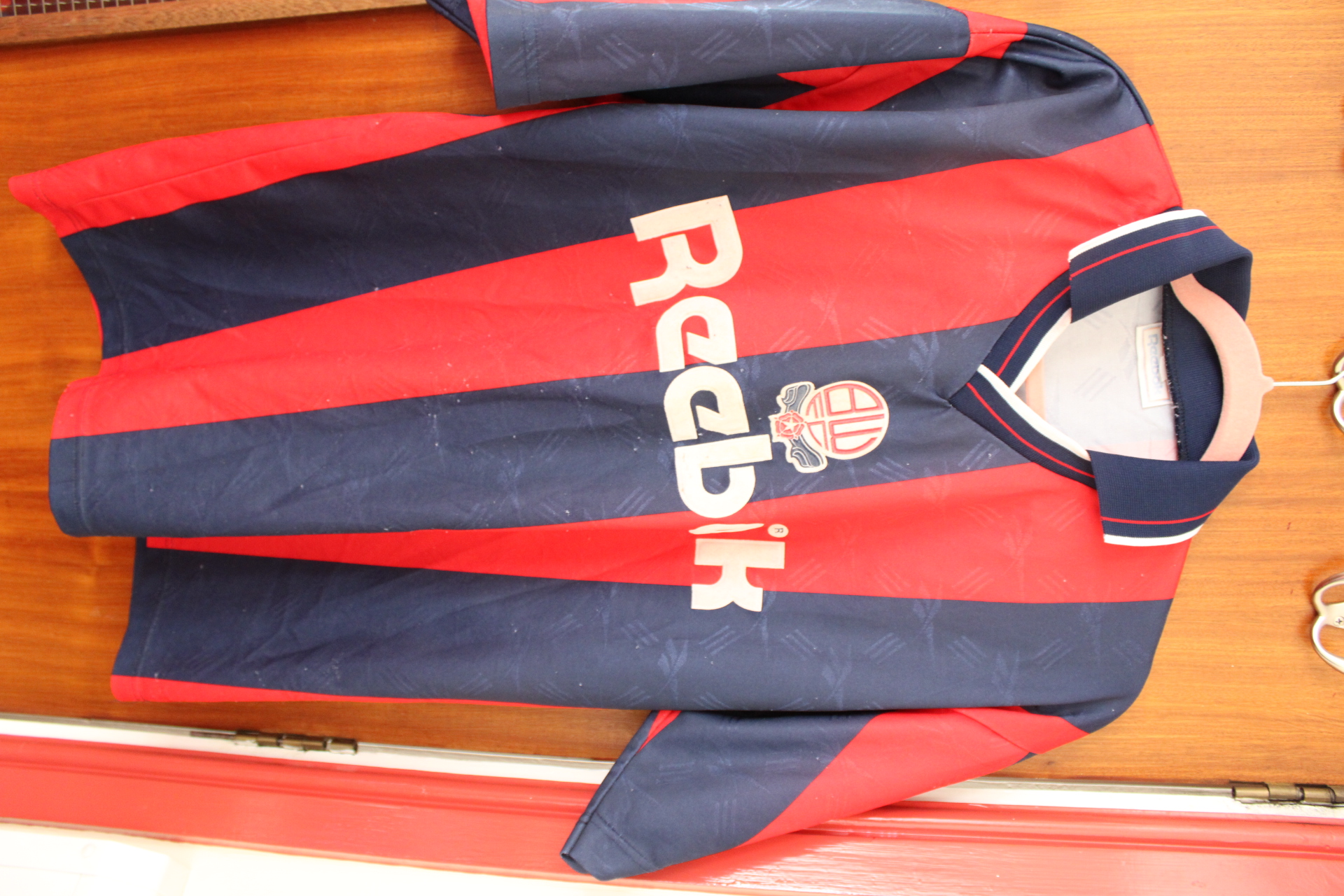 Reebok Bolton Wanderers F.C. Away Soccer Jersey - Sponsor logo A.F.