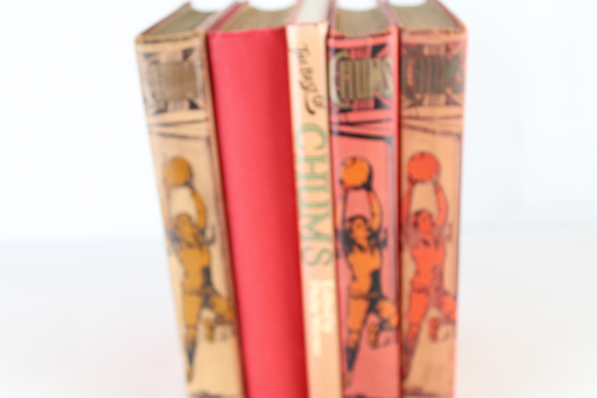 Early 20th Century Pictorial Cloth Chums Volumes - Spines A.F