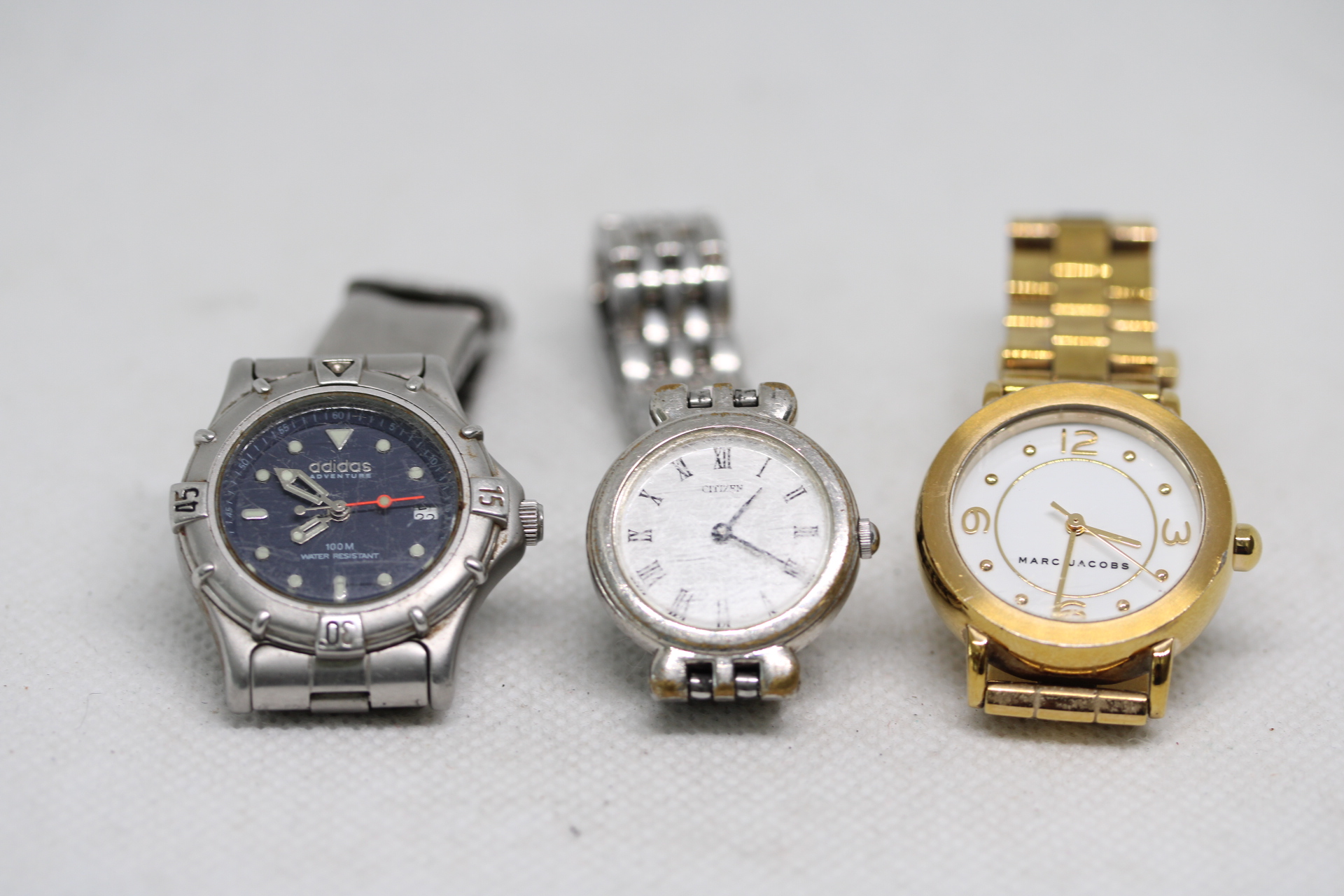 Three Ladies Bracelet Watches to include Watches by Addidas, Marc Jacobs and Citizen
