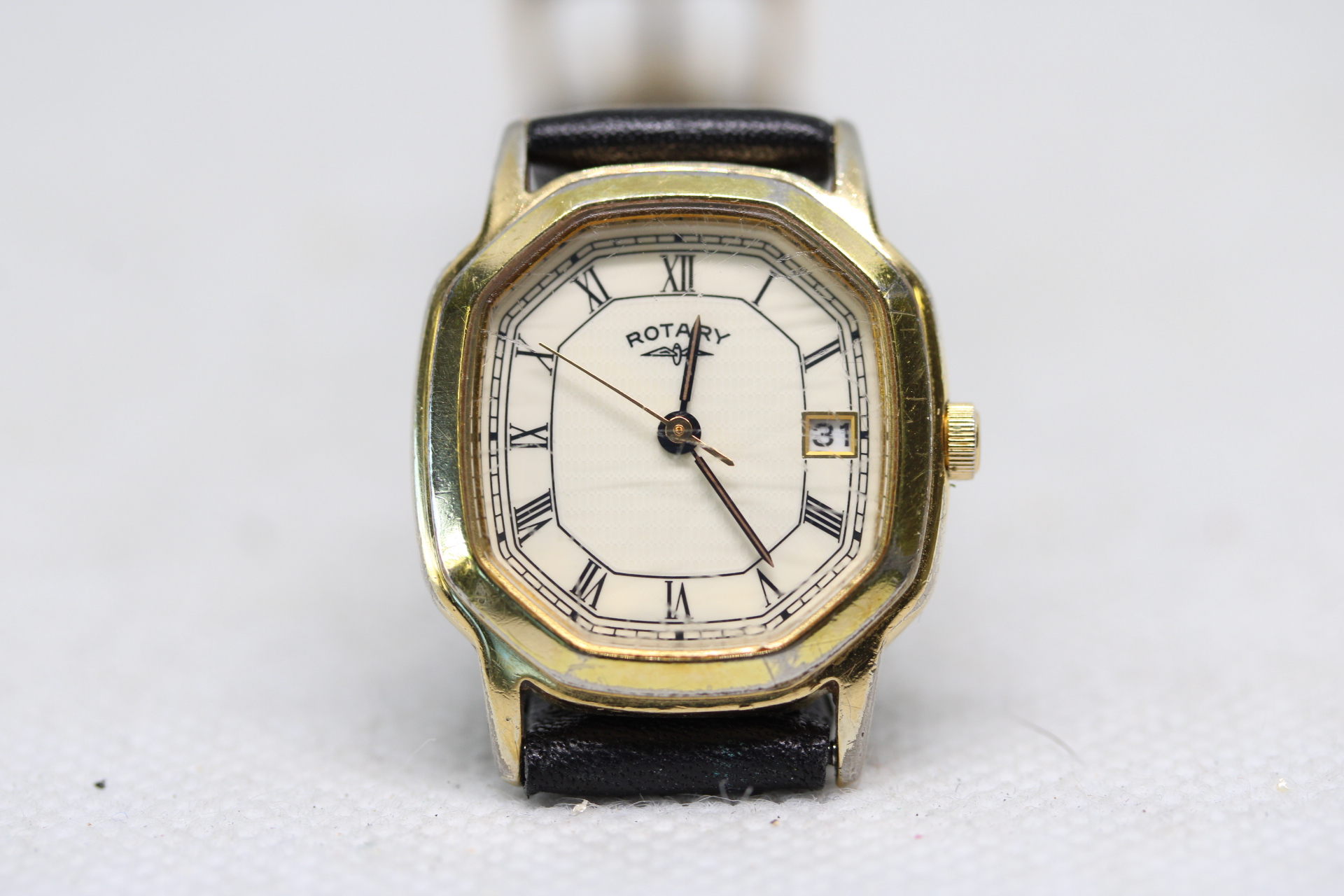 Ladies Rotary Toledo 18ct Gold Plated Quartz Watch in Associated Box