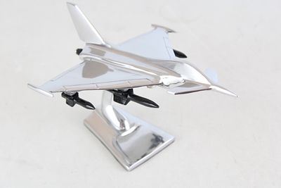 Chrome Typhoo aeroplane on stand