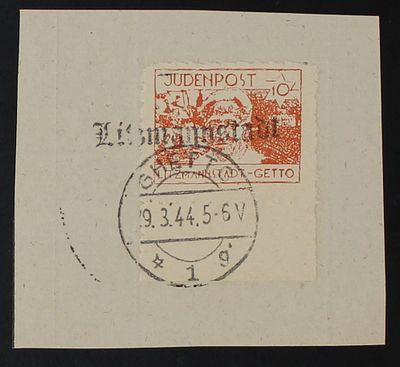 The ghetto authority for local use within the ghetto. Inscribed "Judenpost Litzmannstadt 