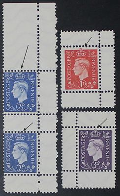 WWII Propaganda Forgeries - GB George VI lot of 4 stamps. The Scans are a Part of the Item 