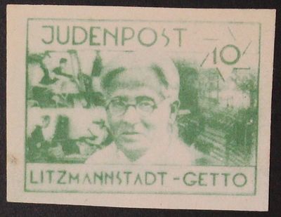 German Occupation of Poland
Ghettopost Litzmannstadt.
1943 "Judenpost", unissued designs, 10pf 