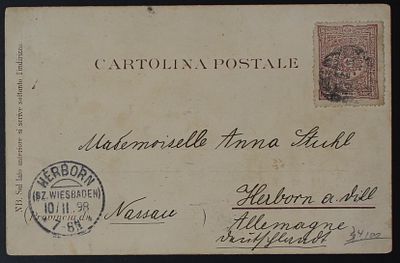 Palestine 1898 Cover with postmark of YAFA ISKELESI POSTA SHUBESI 1311 ) 1898( , Cover Jaffa to 