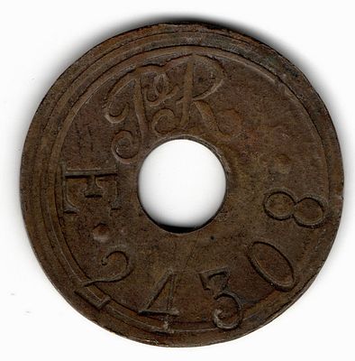 אסימון תחבורה , רכבת פלשתינה (Palestine railways) האסימון היה בשימוש במועדון אקסקלוסיבי בתחנת 