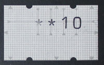 תוויות ATM , שגיאות 
תווית קלוסנדורף , ניסיון גרמני. ;התמונות הן חלק מתיאור הפריט 