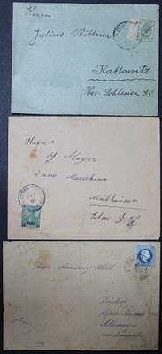 Palestine, Jerusalem, Lot of 3 Covers, Austrian Post , German Post , Russian post. The Scans are 