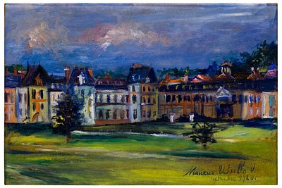 Maurice Utrillo (1883 - 1955) Case e alberi a Parigi, 1920 - Maurice Utrillo (1883 - 1955) Case e 