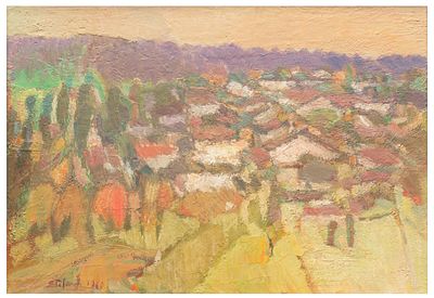 Ottorino Stefani (1928 - 2016) Montello, 1960 - Ottorino Stefani (1928 - 2016) Montello, 1960 Olio 