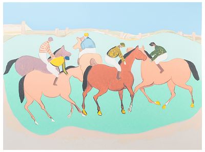 Giuseppe Cesetti (1902 - 1990) Derby - Giuseppe Cesetti (1902 - 1990) Derby Serigrafia su carta 59 