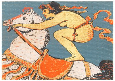 Salvatore Fiume (1915 - 1997) Cavalcata - Salvatore Fiume (1915 - 1997) Cavalcata Serigrafia su 