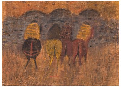 Anton Zoran Mušič (1909 - 2005) Cavalli - Anton Zoran Mušič (1909 - 2005) Cavalli Olio su tela 31 