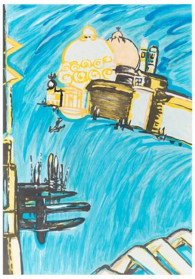 Remo Brindisi (1918 - 1996) Venezia - Remo Brindisi (1918 - 1996) Venezia Serigrafia su carta 66 x 