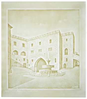 Luigi Casoni (1926 - 2016), per Cartiere Miliani, Fabriano La Fontana Sturinalto di Fabriano, 1954 - 