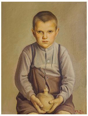 Raul Bartoli (1910 - 1994) Ritratto di bambino, 1938 - Raul Bartoli (1910 - 1994) Ritratto di 