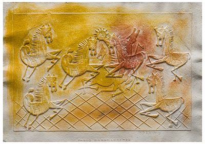 Paolo da San Lorenzo (1935) Battaglia tra cavalli - Paolo da San Lorenzo (1935) Battaglia tra 