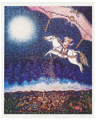 Giancarlo Gusella (1936) ... poi verranno i sogni, 2000 Serigrafia su carta 44 x 36 cm (lastra) 