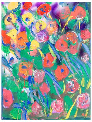 Roberto Poloni (1938) Rose Olio su tela 65 x 50 cm Firma: “Poloni” al recto; “Roberto Poloni” 