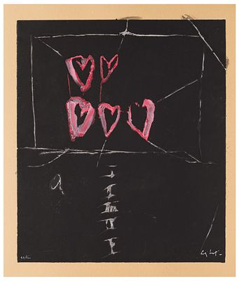 Giorgio Celiberti (1929) Senza titolo Serigrafia polimaterica su cartoncino 70 x 60,5 cm Firma: 