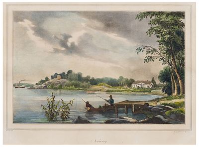 M.G.A. (XIX secolo) Nersberg Cromolitografia ritoccata a mano su carta 25,7 x 35 cm (luce) 