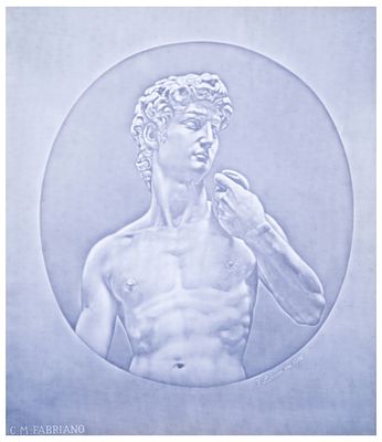 Franco Librari (1950 - 1999), per Cartiere Miliani, Fabriano Il David, da Michelangelo, 1976 