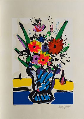 Sante Monachesi (1910 - 1991) Fiori - Sante Monachesi (1910 - 1991) Fiori Serigrafia su carta 68,7 