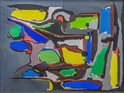 Vittorio Fabiani (XX secolo) Composizione astratta - Vittorio Fabiani (XX secolo) Composizione 