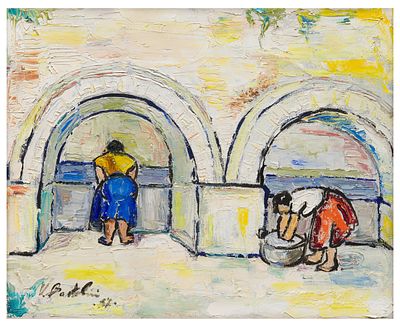 Vittoria Bartolini (XX secolo), (?) Donne al lavatoio - Vittoria Bartolini (XX secolo), (?) Donne 