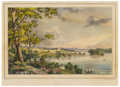 M.G.A. (XIX secolo) Lindos - M.G.A. (XIX secolo) Lindos Cromolitografia ritoccata a mano su carta 