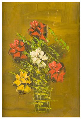 Italia (II met&agrave; del XX secolo) Vaso con fiori - Italia (II met&agrave; del XX secolo) Vaso con 