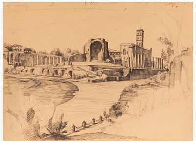 Lino Bianchi Barriviera (1906 - 1985) Tempio di Venere e Roma - Lino Bianchi Barriviera (1906 - 