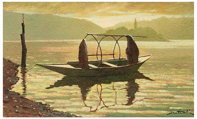 Bruno Artioli (1943 - 2000) Lago Maggiore - Isola dei Pescatori, 1990 - Bruno Artioli (1943 - 