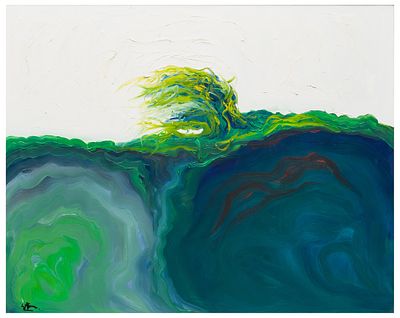 Giancarlo Stella (1942) Alberi - Giancarlo Stella (1942) Alberi Acrilico su tela 80 x 100 cm 