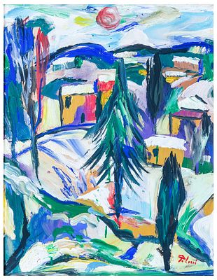 Roberto Poloni (1938) Nevicata verso Asolo - Roberto Poloni (1938) Nevicata verso Asolo Olio su 