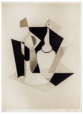 Ivo Pannaggi (1901 - 1981) Scomposizione di bottiglia - Ivo Pannaggi (1901 - 1981) Scomposizione 