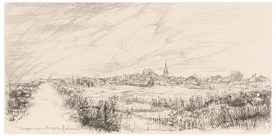 Lino Bianchi Barriviera (1906 - 1985) Paesaggio lungo ai Murazzi. Malamocco, 1974 - Lino Bianchi 