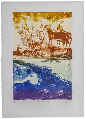 Roberto Moschini (1937 - 2023) Pomeriggio caldo, 1985 - Roberto Moschini (1937 - 2023) Pomeriggio 