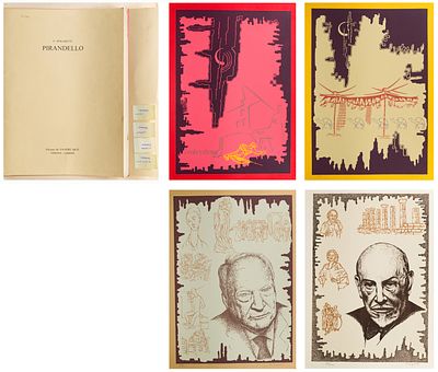 Franco Zingaretti (1939 - 2018) Gruppo di quattro serigrafie, con una introduzione di Mariano Apa - 