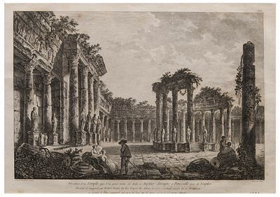Hubert Robert (1733 - 1808), da Elevation d'un Temple que l'on pense avoir &eacute;t&eacute; dedi&eacute; a Jupiter Serapis &agrave; Pouzzols pr&egrave;s de Naples