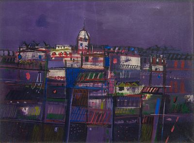 Guido Onofri (1932) Case di Serra, 1976 - Guido Onofri (1932) Case di Serra, 1976 Olio su tela 60 