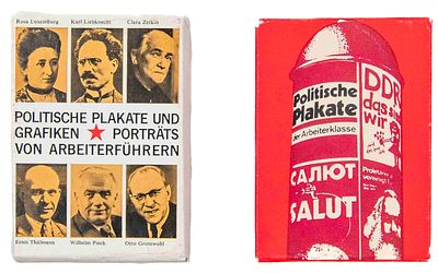 Два малоформатных сборника политических плакатов и портретов &laquo;вождей рабочего класса&raquo;. 