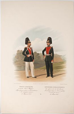 Пиратский К. К. Обер-Офицеры полков Преображенского и Семеновского. Лист 29 из подборки 